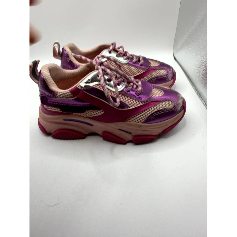 Steve Madden Jpossession JPOS01S7 Girls‎ 13 M Sneaker Pink Low Top Lace Up Shoes